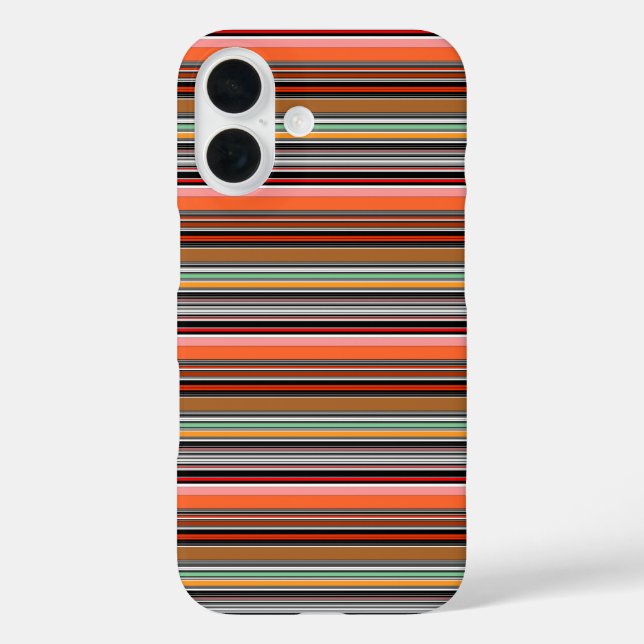 Schöne farbenfrohe Streifen Case-Mate iPhone Hülle (Rückseite)