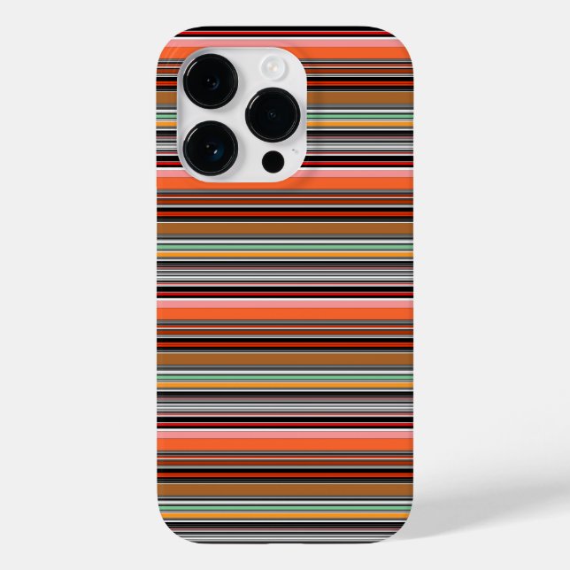 Schöne farbenfrohe Streifen Case-Mate iPhone Hülle (Rückseite)