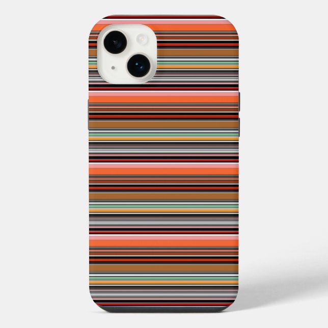 Schöne farbenfrohe Streifen iPhone Hülle (Rückseite)
