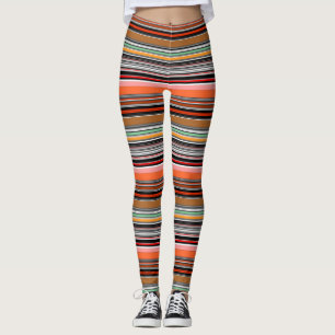 Schöne farbenfrohe Streifen Leggings