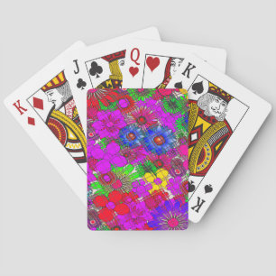 Schöne Farbige Erstaunliche Blumenmuster-Design Spielkarten
