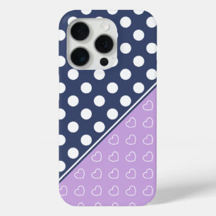 Schöne Farbtöne von Blau- und Lavendel-Polka-Punkt Case-Mate iPhone Hülle