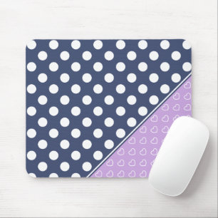 Schöne Farbtöne von Blauen und Lilac Polka Punkten Mousepad
