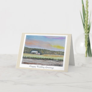 Schöne Farm für ihn Geburtstagskarte Karte