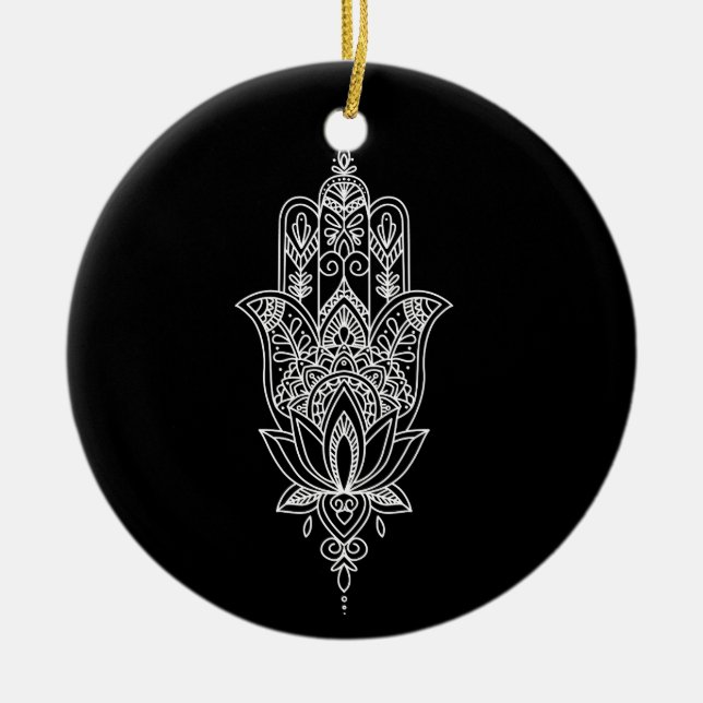 Schöne Fatimas Hand Keramik Ornament (Vorne)