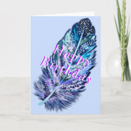 Schöne Feather Birthday Card Karte