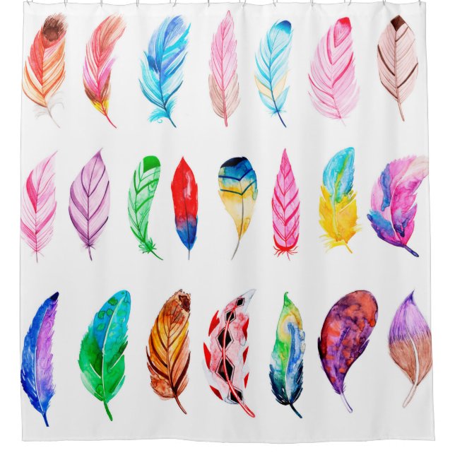 Schöne Feather Collection Duschvorhang (Vorderseite)