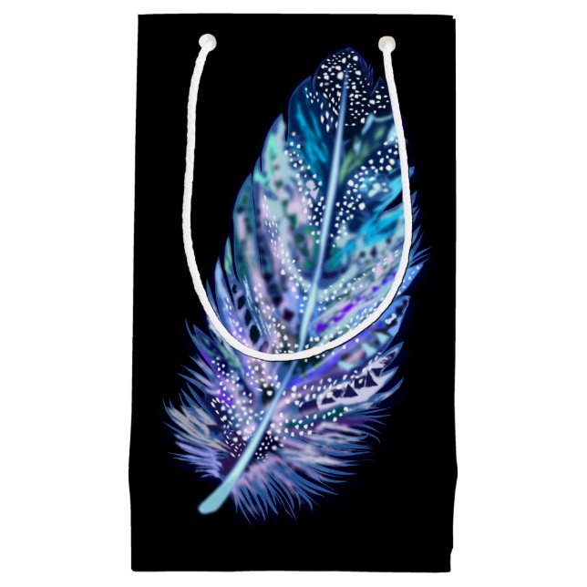Schöne Feather Geschenktasche - Farben auswählen Kleine Geschenktüte (Vorderseite)