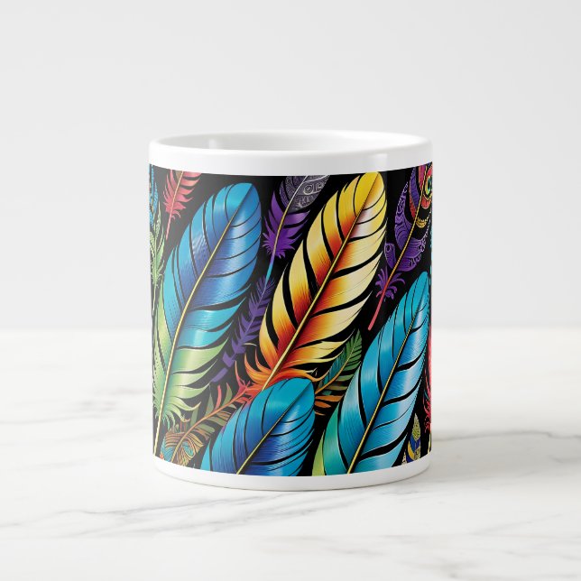 Schöne Feathers Jumbo-Tasse (Vorderseite)