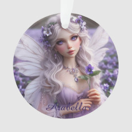 Schöne Februar Fee in Violets Ornament