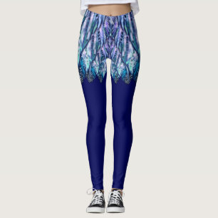Schöne Federn - Exotic Mini Skirt - Blau Leggings