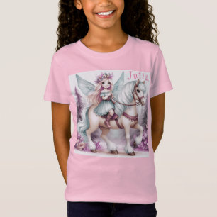 Schöne Fee auf einem Pferd reitend T-Shirt