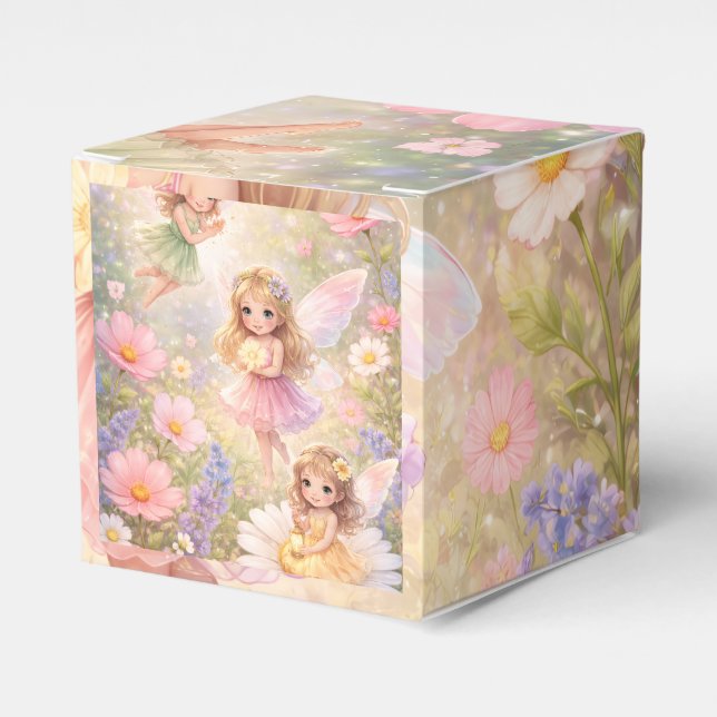 Schöne Fee und liebliche Blumen  Geschenkschachtel (Vorderseite)