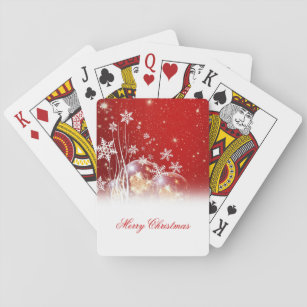 Schöne feierliche "Frohe Weihnachten" Illustration Spielkarten
