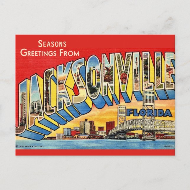 Schöne Feiertage Jacksonville  Postkarte (Vorderseite)