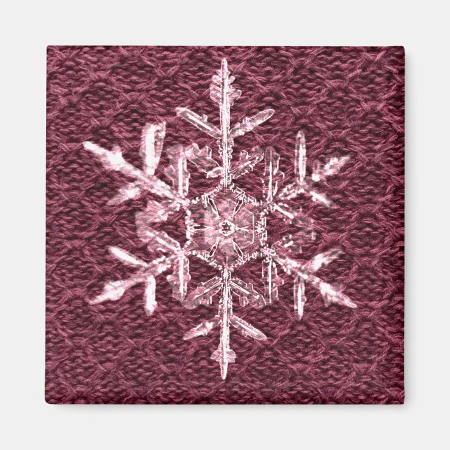 Schöne Ferien Sweater Winter Snowflake Magnet (Vorne)
