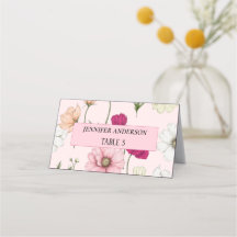 Schöne Field-Blume Hochzeit Platzkarten