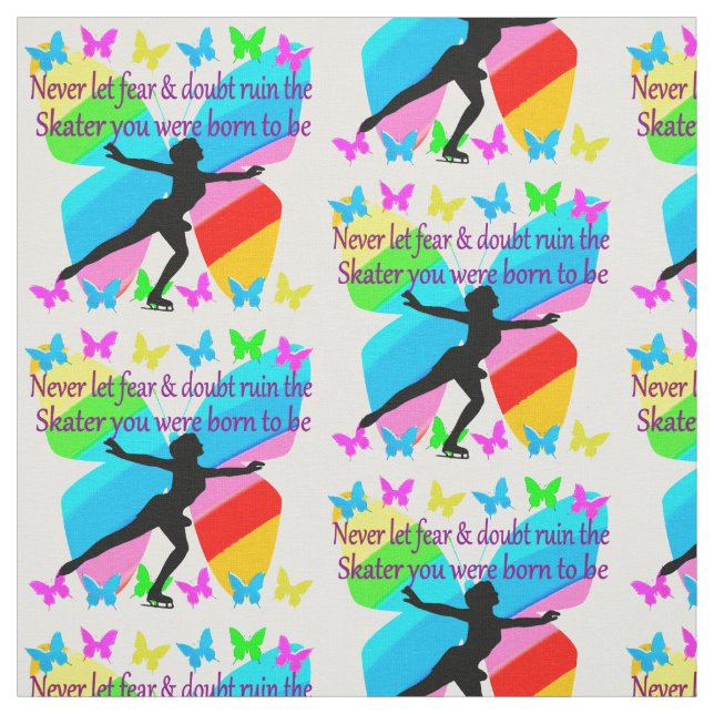SCHÖNE FIGURE SKATER INSPIRATIONAL QUOTE DESIGN STOFF (Muster)