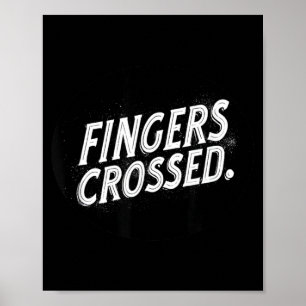Schöne Finger Gekreuzt Sprachstempel Poster