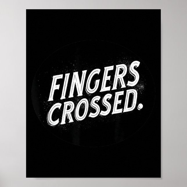 Schöne Finger Gekreuzte Sprachstempel Poster (Vorne)