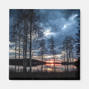 Schöne finnische Landschaftsfotografie Magnet