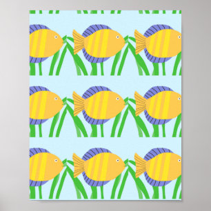 schöne Fischmalerei Poster