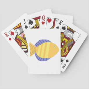 schöne Fischmalerei Spielkarten