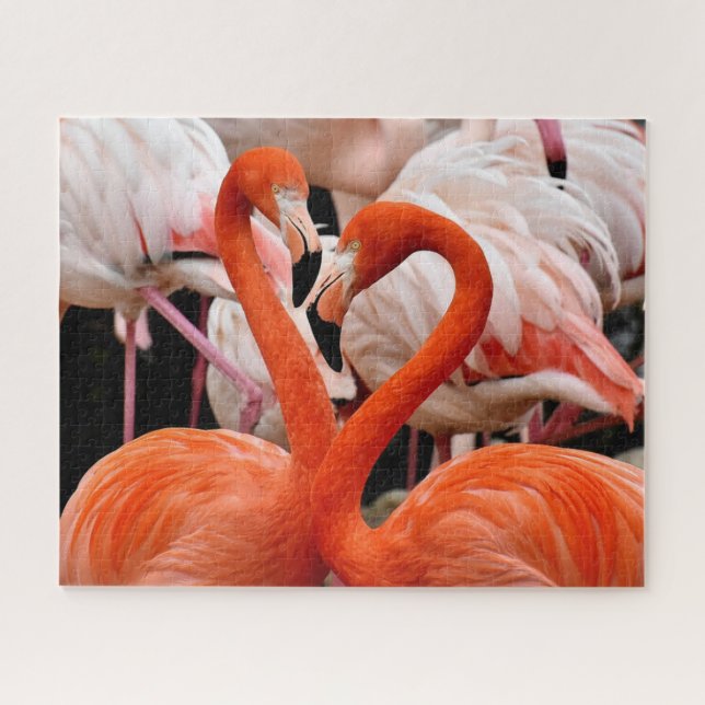 Schöne Flamingo Birds Puzzle (Horizontal)