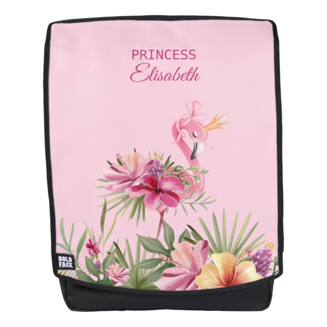 Schöne Flamingo-Rucksack Rucksack (Vorderseite)