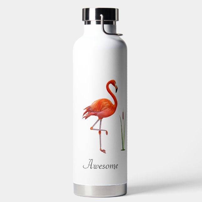 Schöne Flamingo Wasserflasche Trinkflasche (links)