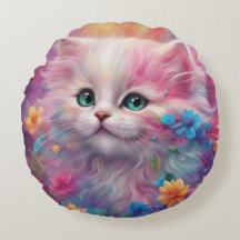 Schöne, flauschig weiße Katze