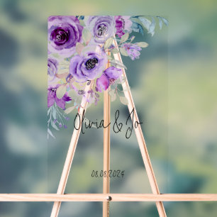 schöne Flieder-Blumen-Acryl-Schrift Acrylschild