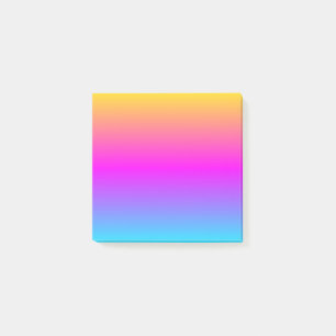 Schöne fließende Farben Gelb Gold Pink Blau Aqua   Post-it Klebezettel