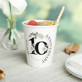 Schöne Flora 10. JAHRESTAG Pappbecher