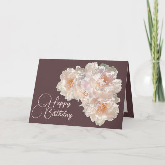 Schöne Flora Bouquet Pink Peonies Geburtstag Karte