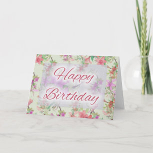 Schöne Flora D17 Happy Birthday Card Karte
