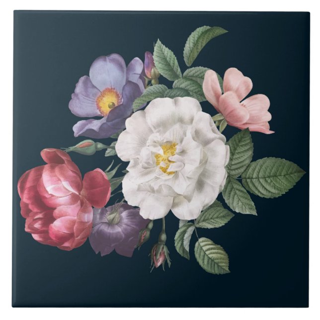 Schöne Flora  Fliese (Vorderseite)