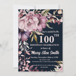 Schöne Flora Geburtstagsfeier Einladung