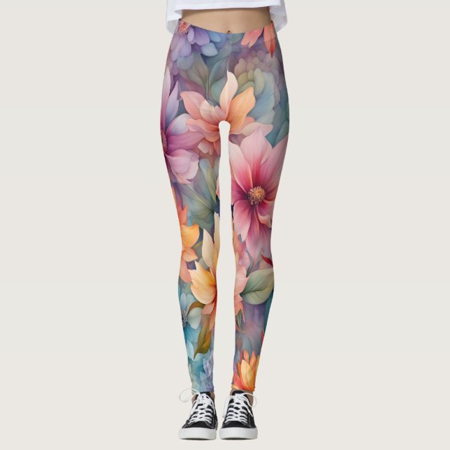 Schöne Flora Leggings (Vorderseite)