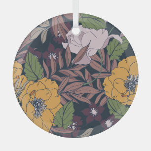 Schöne Flora: Nahtloses Muster - Hintergrund Ornament Aus Glas