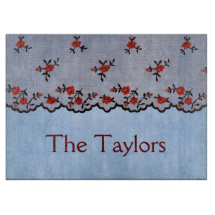 Schöne Flora rustikal Schneidebrett