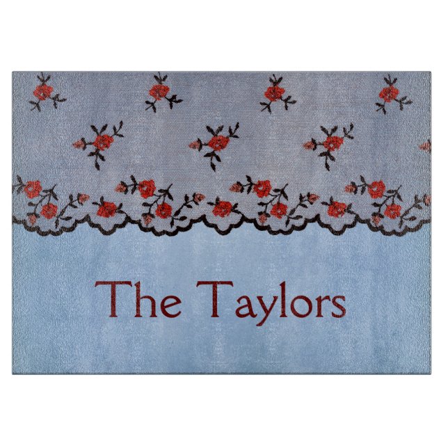 Schöne Flora rustikal Schneidebrett (Vorderseite)