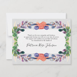 Schöne florale Beerdigungs-Dankeskarten-Erinnerung Dankeskarte