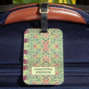 Schöne florale elegante William Morris inspiriert Gepäckanhänger