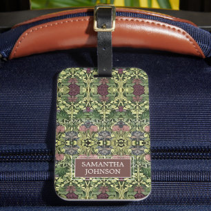 Schöne florale elegante William Morris inspirierte Gepäckanhänger