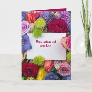 Schöne florale gerahmte Rosen Textbox Benutzerdefi Karte