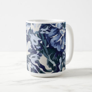 Schöne Florale Gestaltung in Blautönen Kaffeetasse