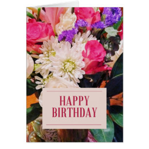 Schöne florale Happy Birthday Card