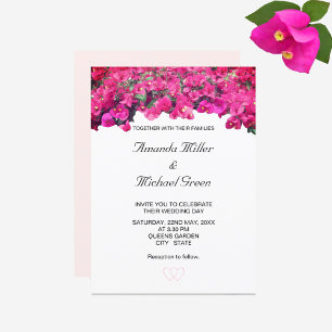 Schöne florale Hochzeit Einladung