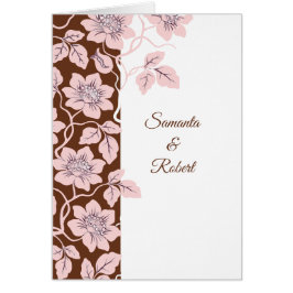 Schöne florale Hochzeitseinladung